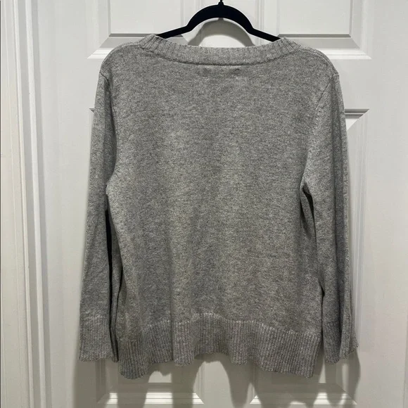 Loft Embroidered Floral Bird PEACOCKS Art deco Sweater Wool Blend L bell sleeves - Picture 9 of 11